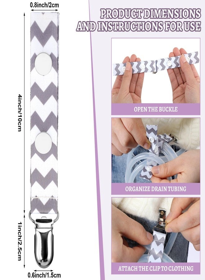 Yaocom مجموعة ياوكوم المكونة من 12 قطعة من مشابك أنابيب تصريف ما بعد استئصال الثدي مع أزرار كبس لتثبيت أنبوب التصريف ومنع انثناءه - Image 2